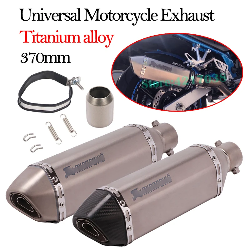 

Slip On Titanium alloy Universal Motorcycle Exhaust Pipe Escape Muffler Removable DB Killer 51mm For R1 R25 Z800 Z900 FZ6N NC750
