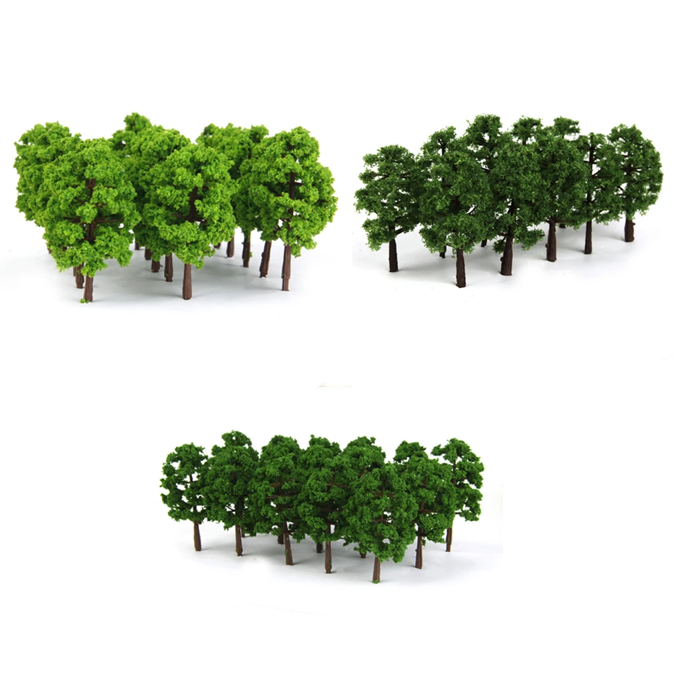 Modelo de árboles para hacer bosque, accesorios n escala 1 150, tren,  paisaje de ferrocarril, diorama o diseño, 60 uds.|Kits de construcción de  maquetas| - AliExpress