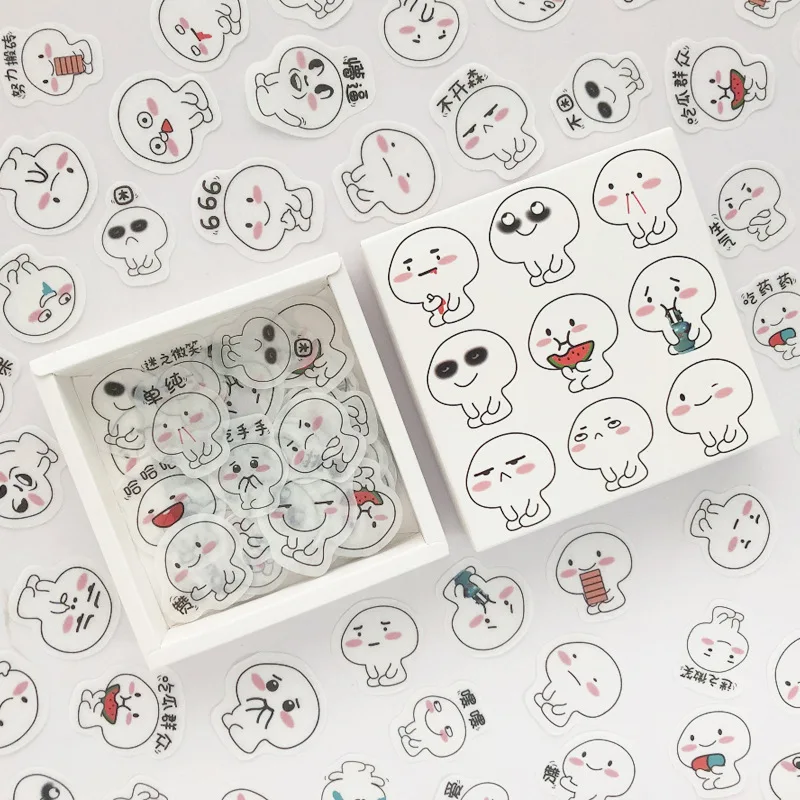 

200pcs/set Cute Expression Stickers For Children Scrapbooking Japanese Diary Sticker Bullet Journal Stationery Office Supplies