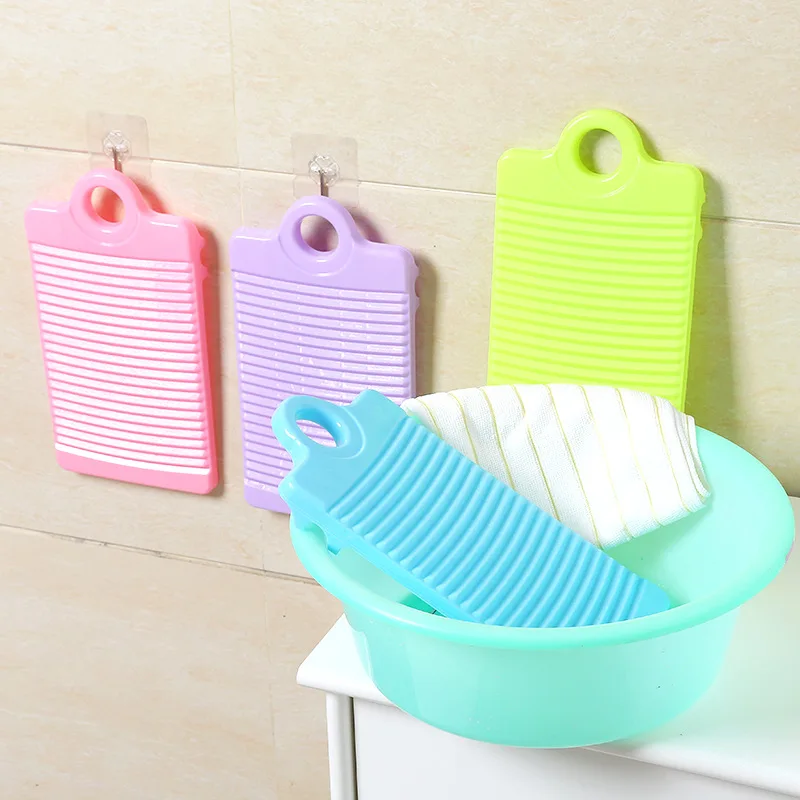 

Plastic Non-slip Mini Trumpet Washboard Home Wash Clothes Hand Hold Slab Thickened Hand Washboard