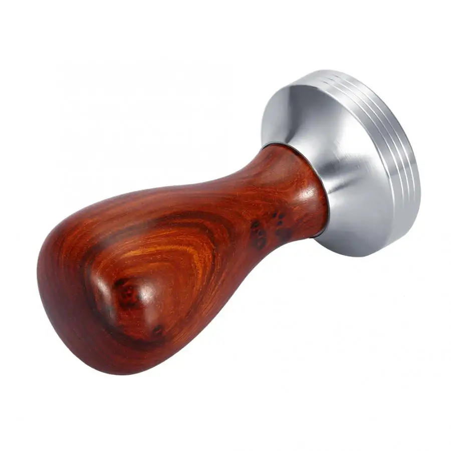 Coffee Powder Handheld Red Sandalwood Handle Coffee Thread Base Coffee Bean Press Tool Flat Base