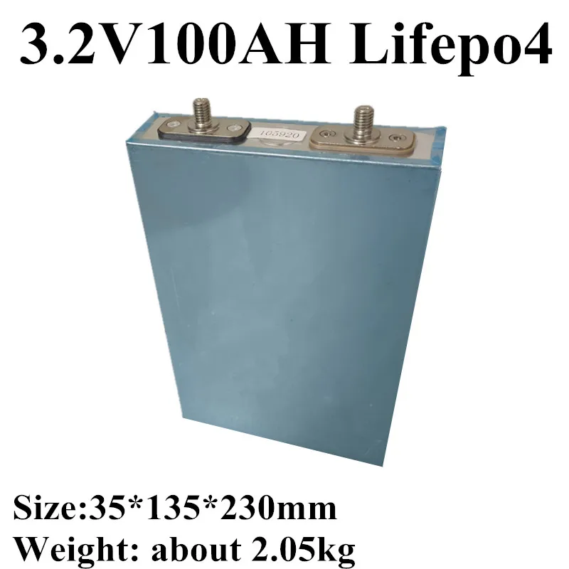 Совершенно новый lifepo4 3 2 V 100AH большой мономер мощности литиевая батарея