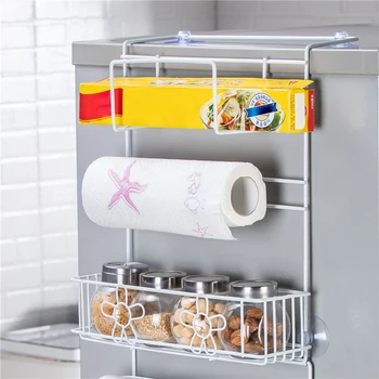 

Kitchen Multifunction Refrigerator Storage Rack Organizer Shelf Space Saver Fridge Side Wall Storage Hanging Holder