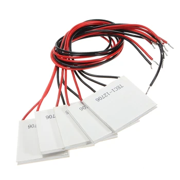 

5pcs TEC1-12706 Heatsink Thermoelectric Cooler Cool Plate Module 12V 6A 72W