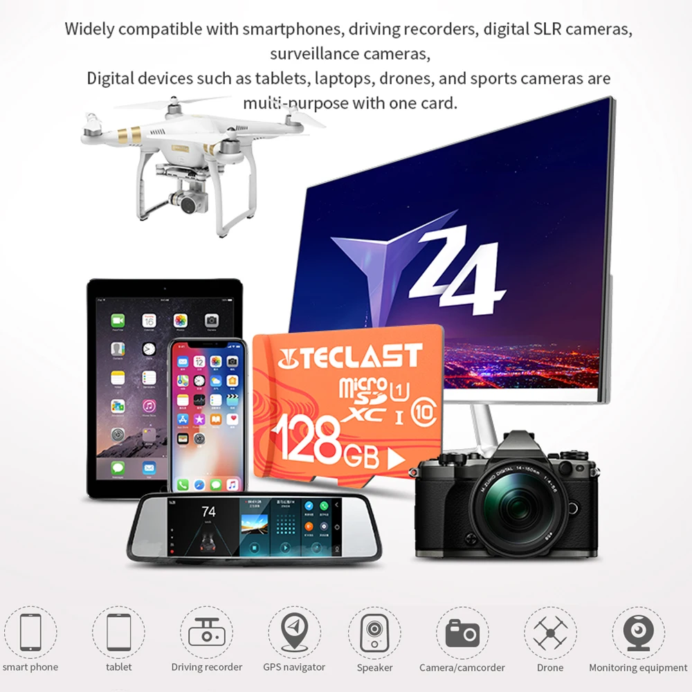 Teclast ޸ ī ũ SD ī UHS-I U1  32 Ⱑ Ʈ 64 Ⱑ Ʈ  ޴ ȭ ͸ ī޶ ޸ ī