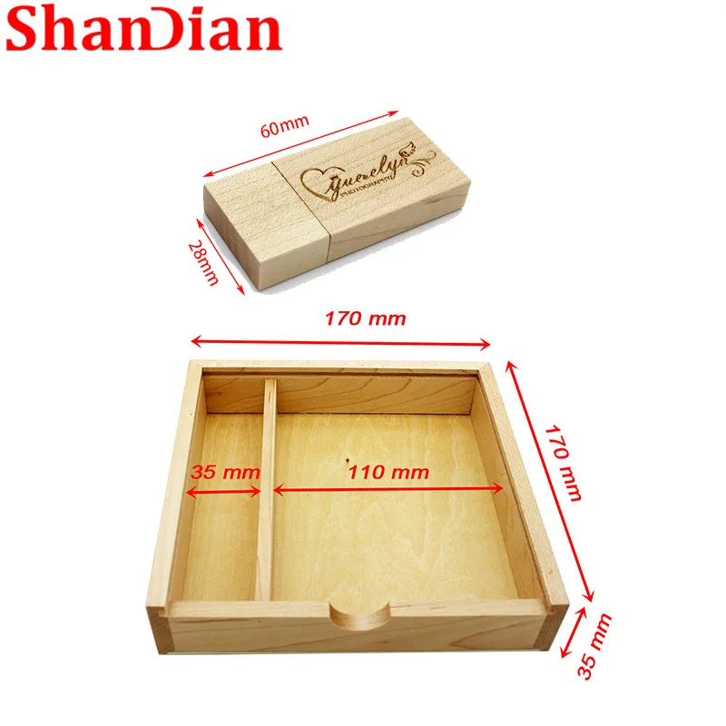 USB флеш накопитель SHANDIAN деревянный 8/16/32/64 ГБ|USB флэш-накопители| |
