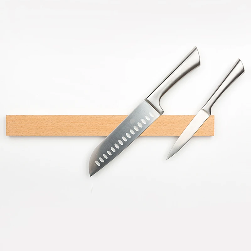 Высокое качество деревянный блок ножницы Висячие лезвия магнитный стержень Магнитная подставка для ножей Кухня Подставка для хранения компактный органайзер