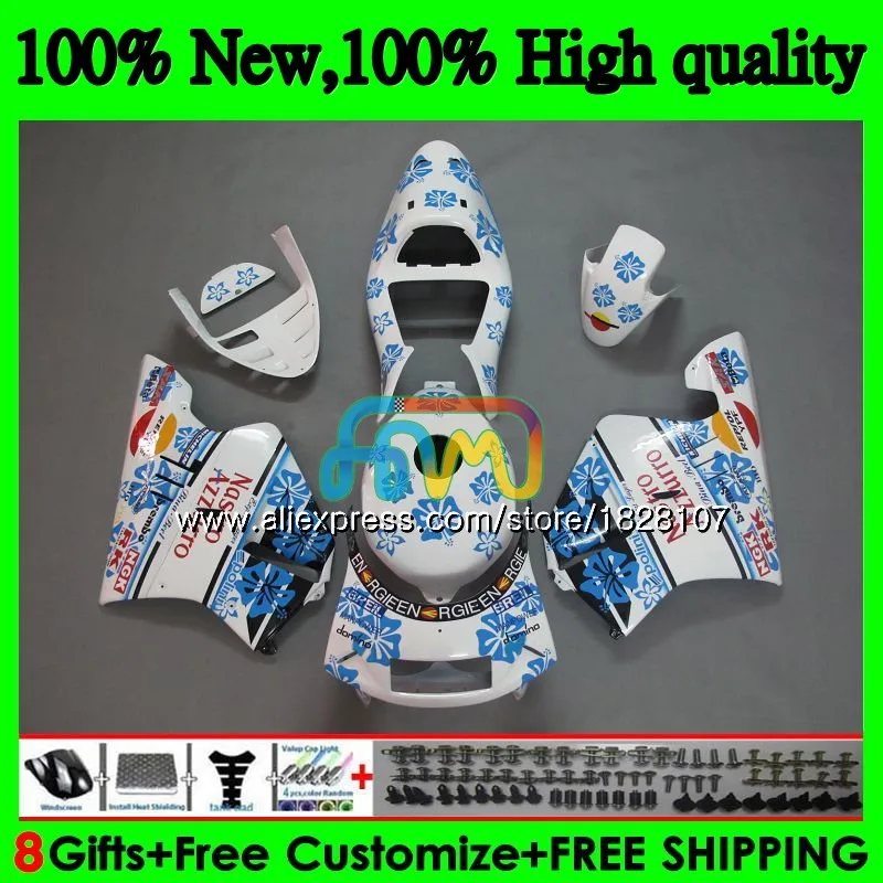 Корпус для HONDA NSR 250 R MC18 PGM2 СМП 250R NS250 сине-белые NSR250R 88 89 84BS. 43 MC16 NSR250 R RR NSR250RR 1988 1989 обтекатель - Цвет: No. 1