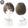 7JHH WIGS Synthetic Wig With Bangs Short Bob Wig For Women Light Brown Straight Hair Fashion Soft Natural Wig ► Photo 3/6