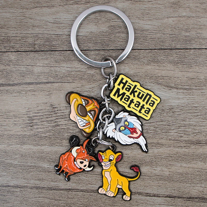 

K345 Lion Keychain Cartoon Animal Keys Ring Gift For Fans Pendant Key Holder Car key Rings Jewelry Gifts 1PCS