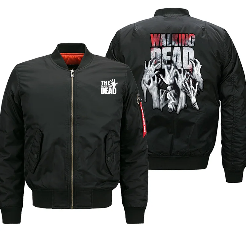 thumbnail image 1 of Chaqueta de bombardero con cremallera gruesa para hombre, ropa de otoño, estilo militar, táctica, de la Fuerza Aérea, estilo hip hop, 1 of 4