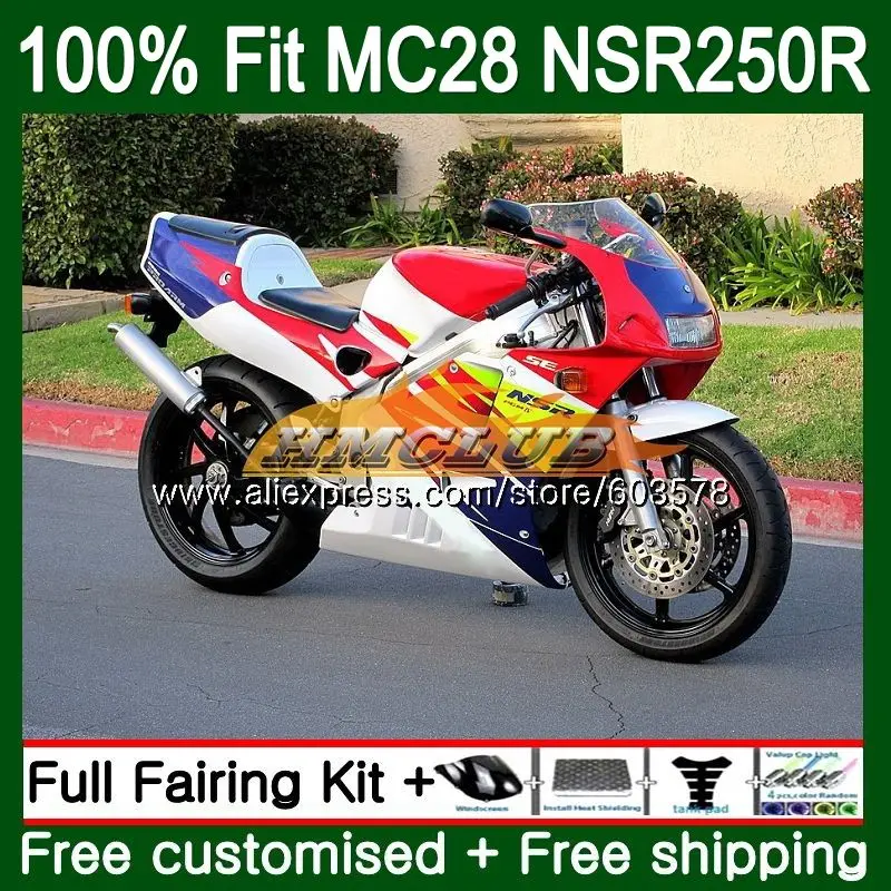 Литья под давлением для HONDA NSR250R 1994 1995 1996 1997 1998 1999 102CL. 69 MC28 NSR250 R RR СМП 250R 94 95 97 98 99 обтекатель, цвет красный, белый