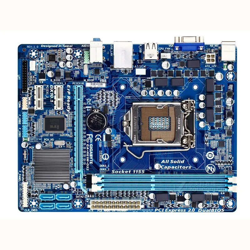 Gigabyte GA-H61M-DS2 материнская плата LGA 1155 DDR3 16 ГБ для Intel H61 H61M-DS2 настольная материнская плата SATA II Micro ATX системная плата Б/у