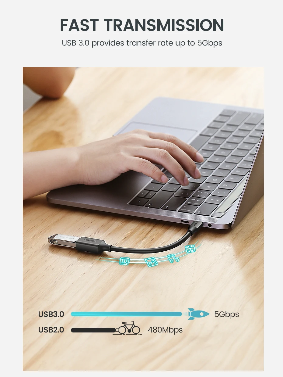 Ugreen USB C к USB адаптер Тип C OTG USB кабель C штекер USB 3,0 A женский кабель адаптер для MacBook Pro samsung S9 USB-C OTG