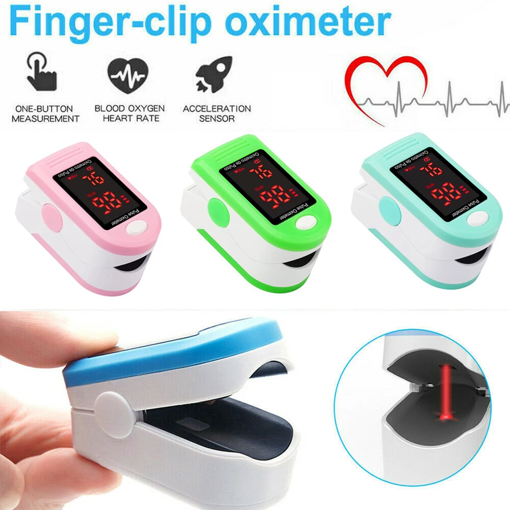 

Professional Finger Pulse Oximeter Blood Oxygen Saturation Monitor Heart Rate Detector Health Monitors