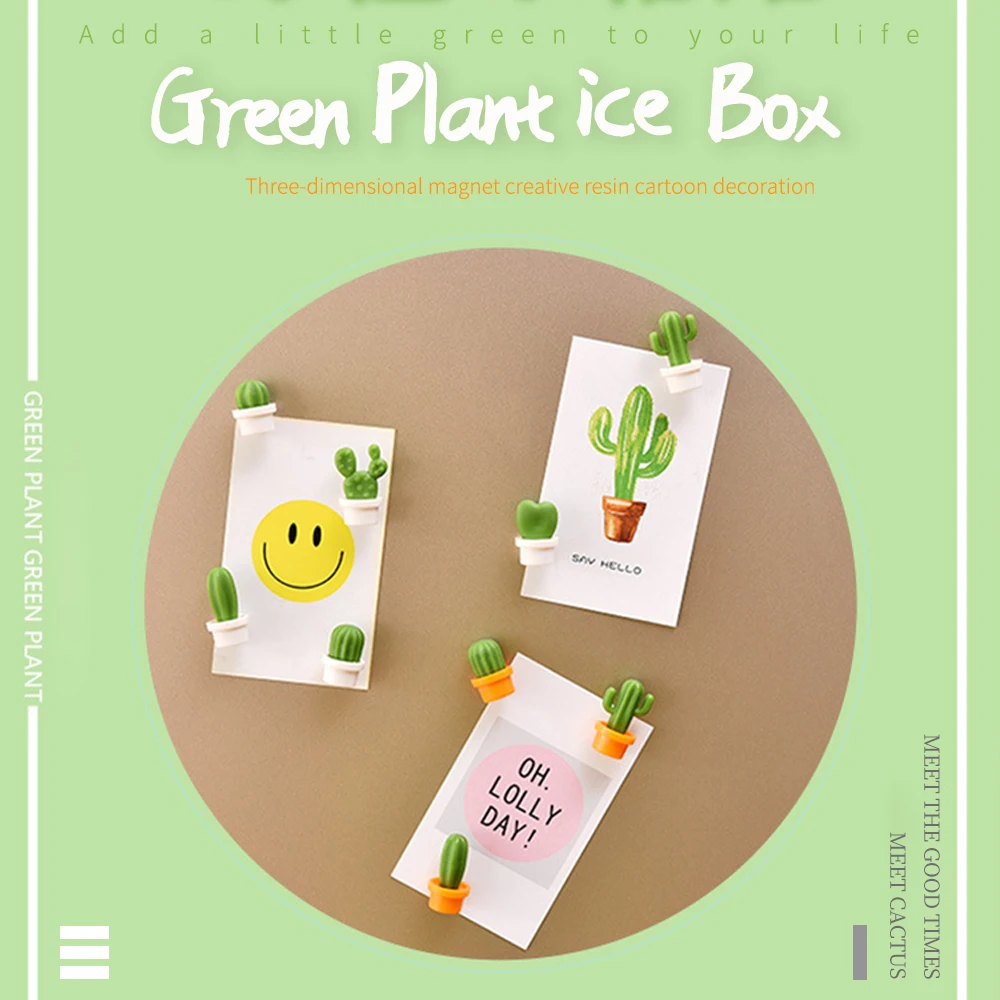Магниты на холодильник 6 шт. милый магнит суккулент с растениями стикер сообщений