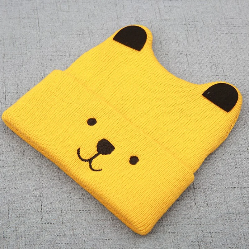 Pudcoco Cartoon Bear Hat for Kid 2018 Winter Baby Toddler Girl Boy Warm Cute Beanie Beanie Hat Cap Accessories black skullies