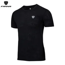 FANNAI Мужская футболка, спортивные топы, футболки, быстросохнущая футболка для фитнеса, спортзала, мужские футболки для бега, Майки с коротким рукавом, спортивная одежда для тренировок