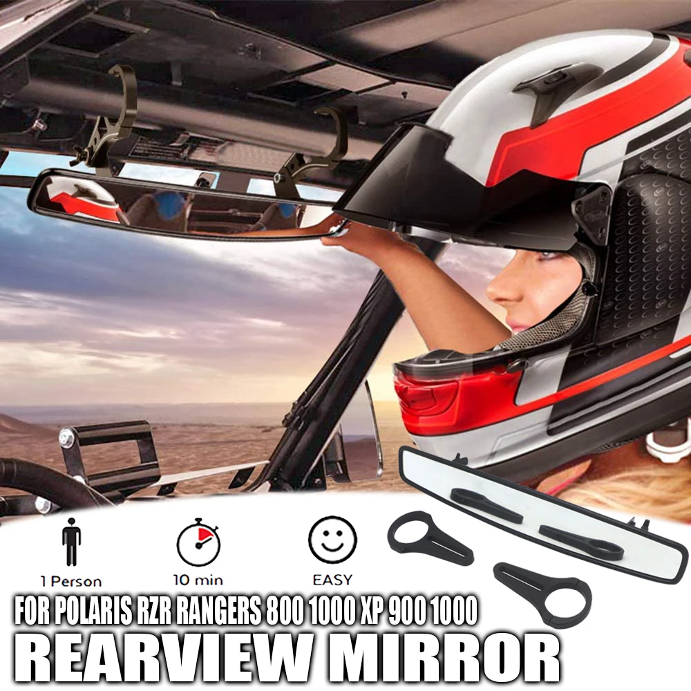 

Для Polaris RZR Ranger 800 1000 XP 900 1000 Honda для Yamaha Rhino Top 1,75 дюйма UTV широкое зеркало заднего вида гоночное зеркало