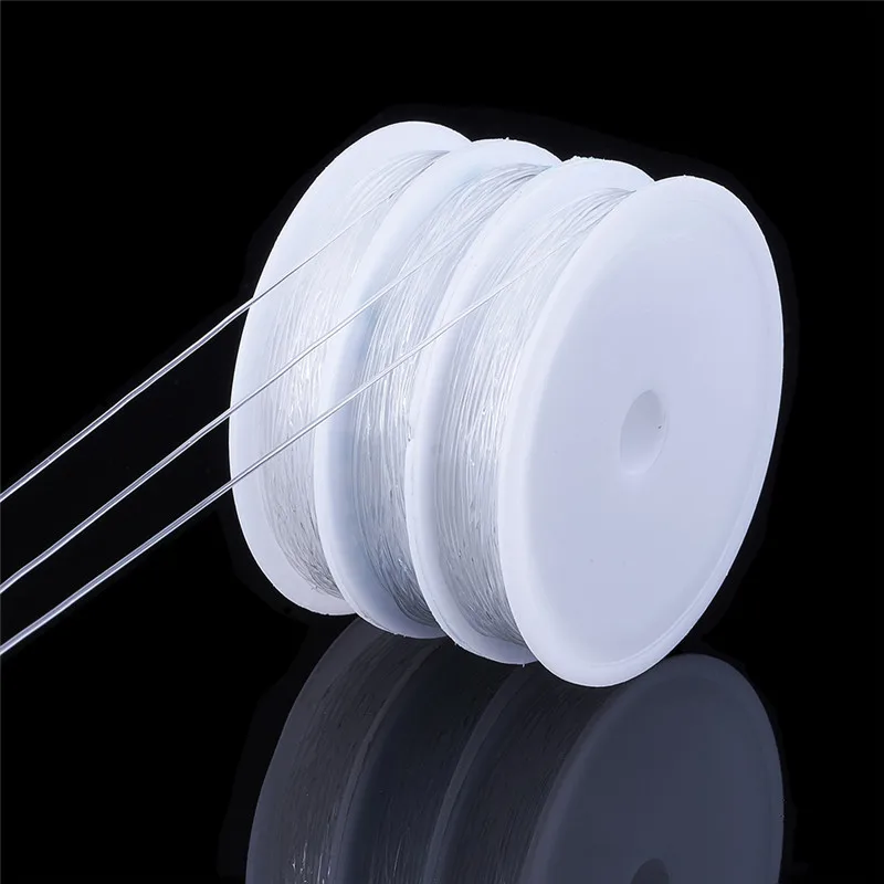 

10Rolls Transparent Clear Elastic Crystal Thread Beading Cord String for Jewelry Making DIY Findings 0.4/0.5/0.6/0.7/0.8/1mm