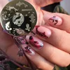 Round Nail Art Stamp Stamping Plates Template Set Halloween Christmas Cute Animal Flower Rose Lace Image 5.5cm Manicure Plate ► Photo 1/6