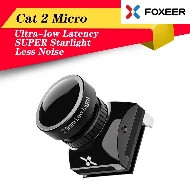 Горячая распродажа Foxeer Micro Cat 2 1200TVL Starlight 0 0001lux FPV камера с низкой задержкой низкий