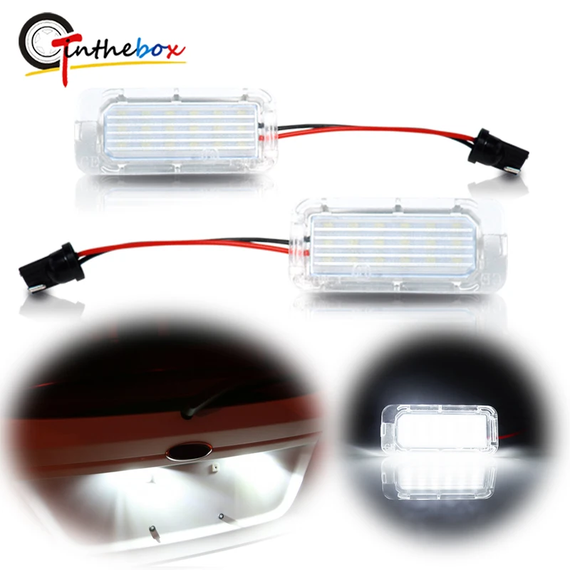 

Gtinthebox Error Free 6000K Xenon White LED Car License Plate Number Lights For Lincoln MKC Ford Escape Explorer Fiesta Fusion
