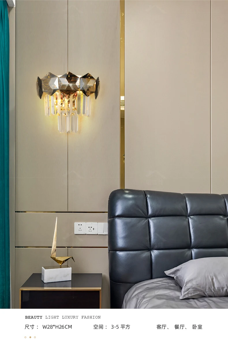 Luz de Cristal Moderna Luxo Sala Estar Lâmpada Jantar Quarto Simples Personalidade Criativa Nordic Lustre Pós 10 Cheap Luzes de pendentes