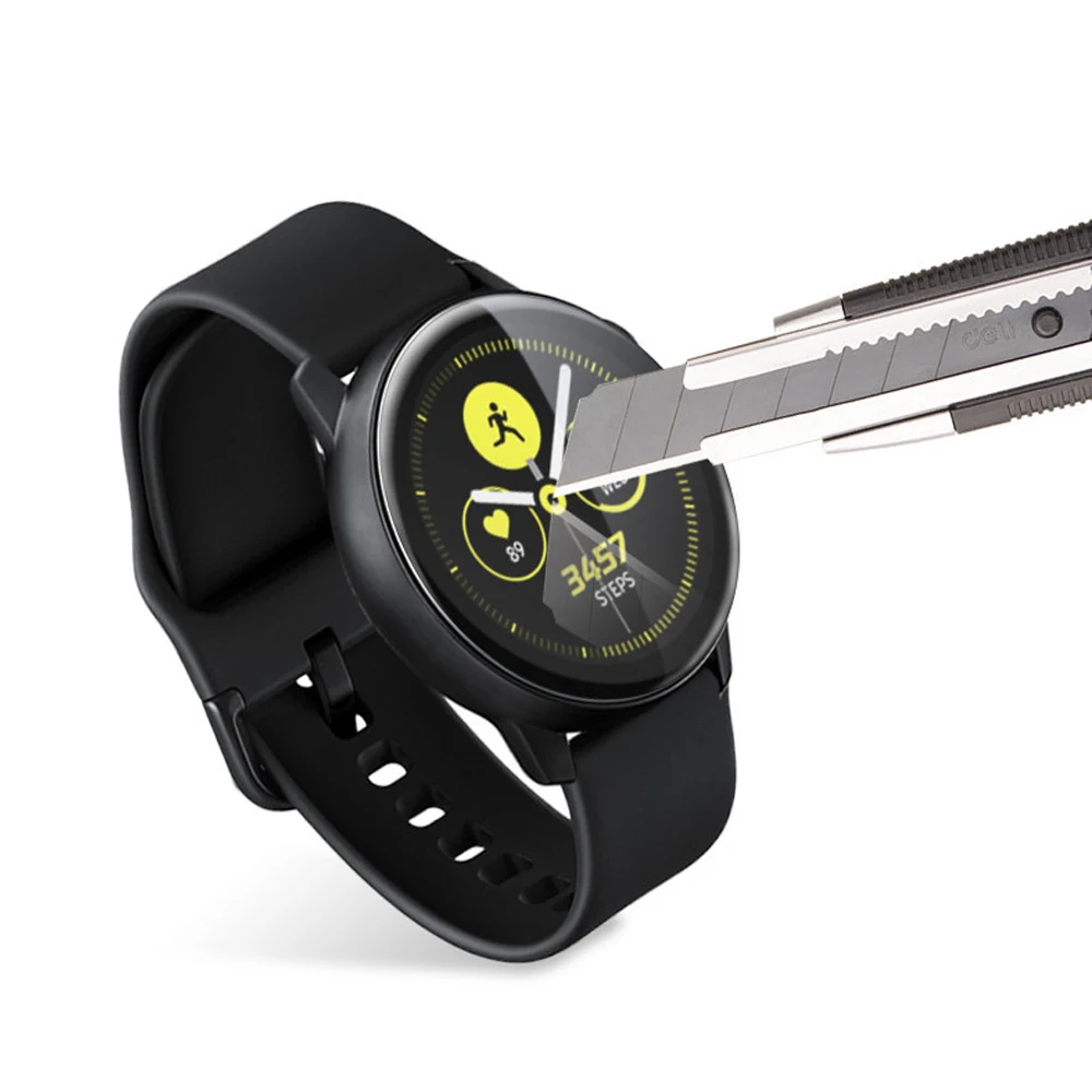 CAMDEMS 5 шт Полный Клей закаленное стекло часы экран защитный для samsung Galaxy watch active 2 40 мм 44 мм полное покрытие