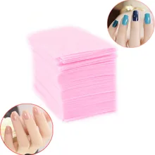 100 pièces rose non pelucheux lingettes tout pour manucure vernis à ongles dissolvant tampons papier ongles Cutton tampons manucure pédicure Gel outils(China)