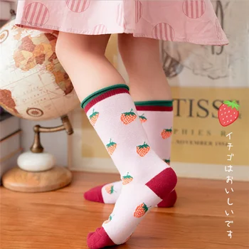 

20pairs/lot baby girls ankle socks cotton fruit cute thin socks children long skarpetki kids designer footwear wholesale
