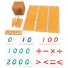 Montessori Materials Bead Math Toy Gold Beads Symbols With Trays Decimal Bank Game Decimals Learning for Preschool Student Gift 1