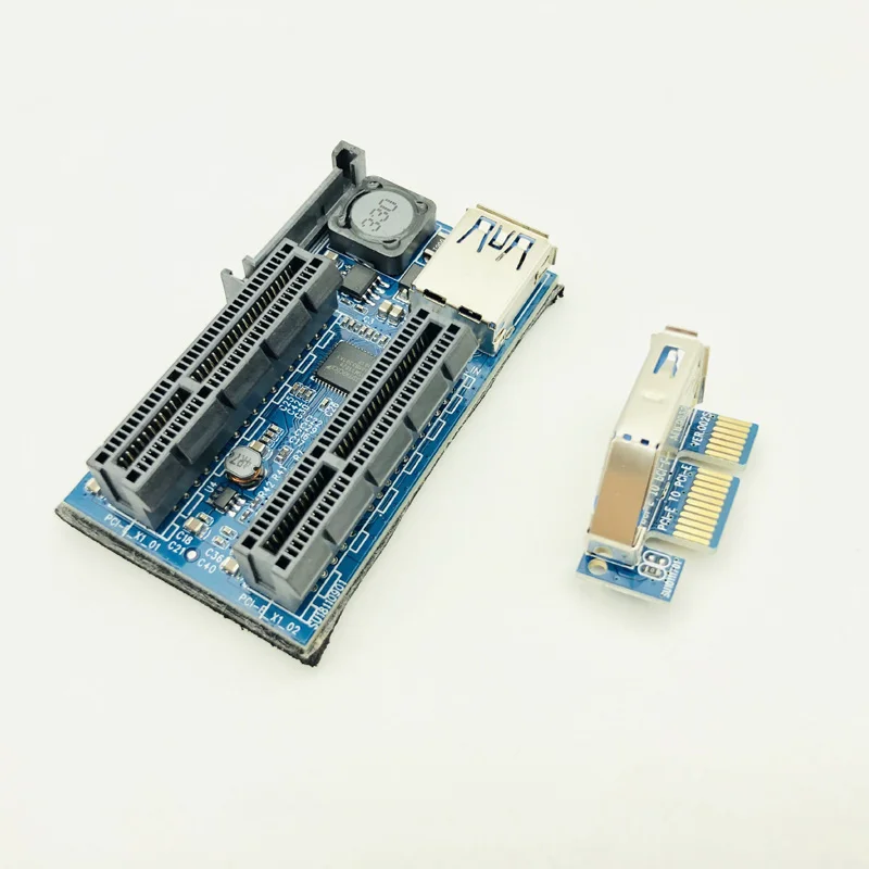 Добавить на карту Райзер-карта PCIE адаптер PCI Express USB 3,0 Raiser Riser PCI-E удлинитель PCIE X1 в двойной порт PCI E X4 карта расширения