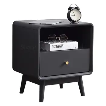 

Bedside Table Solid Wood Simple Modern Bedroom Storage Cabinet Mini Small Apartment Economy Storage Cabinet Bedside Cabinet Nord