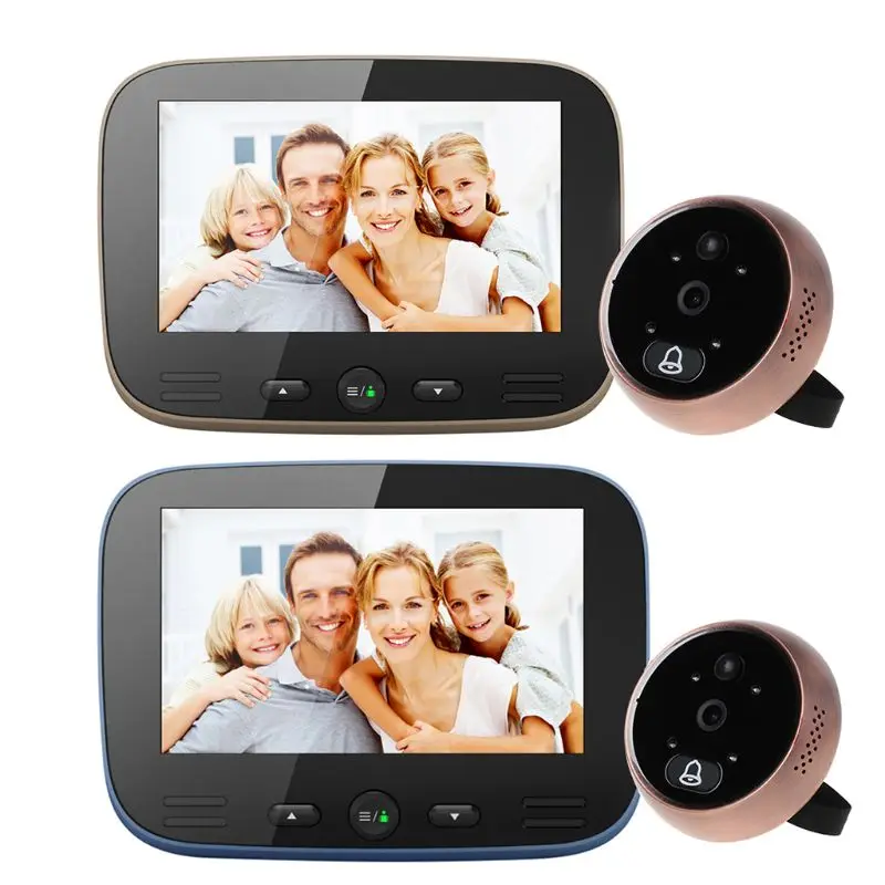 

4.3 Inch LCD Colorful Screen Video Doorbell Camera Viewer Smart Electronic Cat Eye Peehole for Night Vision Motion Detection