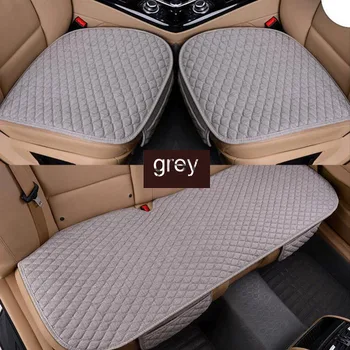 

1 set Linen Fabric Car Seat Cover Four Seasons Front Rear Flax Cushion Breathable Protector Mat Pad Auto accessories Universal