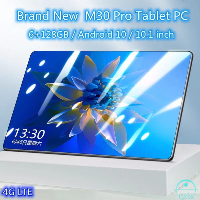 Планшет M30 Pro на Android 10 десять ядер экран 1 дюйма 6 ГБ + 128 | Компьютеры и офис