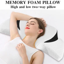 Memory Foam Side Pillow Orthopedic Cervical Coccyx Massager Pillows For Sleeping Slow Rebound Health Care Pain Release Bedding