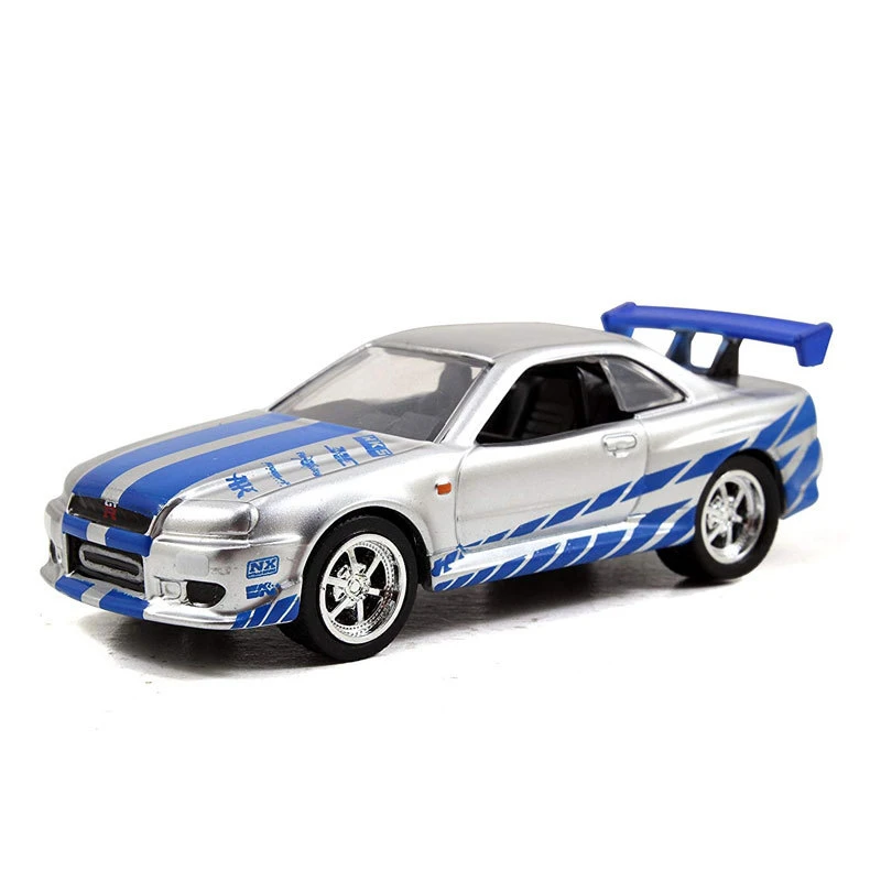 1 55 Fast And Furious Cars Brian S Nissan Skyline Gtr R34 Simulation Metal Diecast Model Cars Kids Toys Diecasts Toy Vehicles Aliexpress