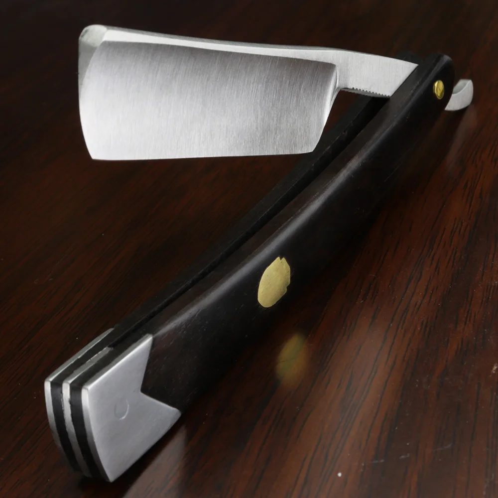 Японская прямая стальная бритва 440C мужские бритвы Titan деревянная ручка