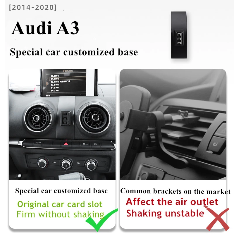 A3 2021-2022 - Support de téléphone de voiture avec chargeur sans fil,  accessoires pour Audi - Cdiscount Téléphonie
