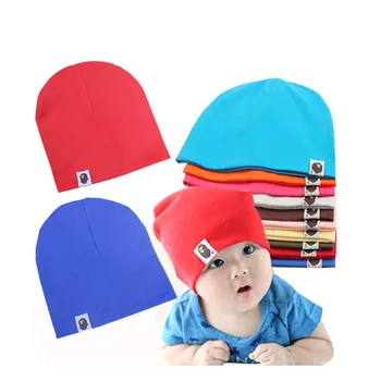 

Solid Children Knitted Hat Newborn Baby Winter Cotton Warm Cap Spring Autumn Toddler Beanie Boy Girl Hat 0-3 Years Old