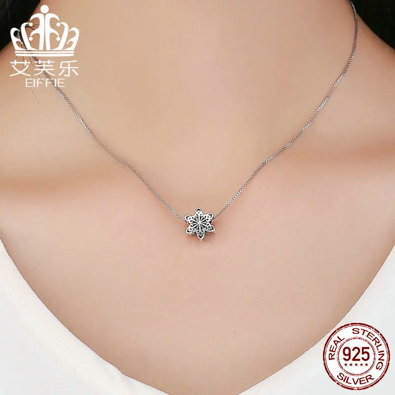 Зимние снежинки, сделай сам, аксессуары, 925 серебро, оригинальные бусины-разделители, натуральный камень, для изготовления ювелирных изделий, Подходит для Пандора, очаровательный браслет