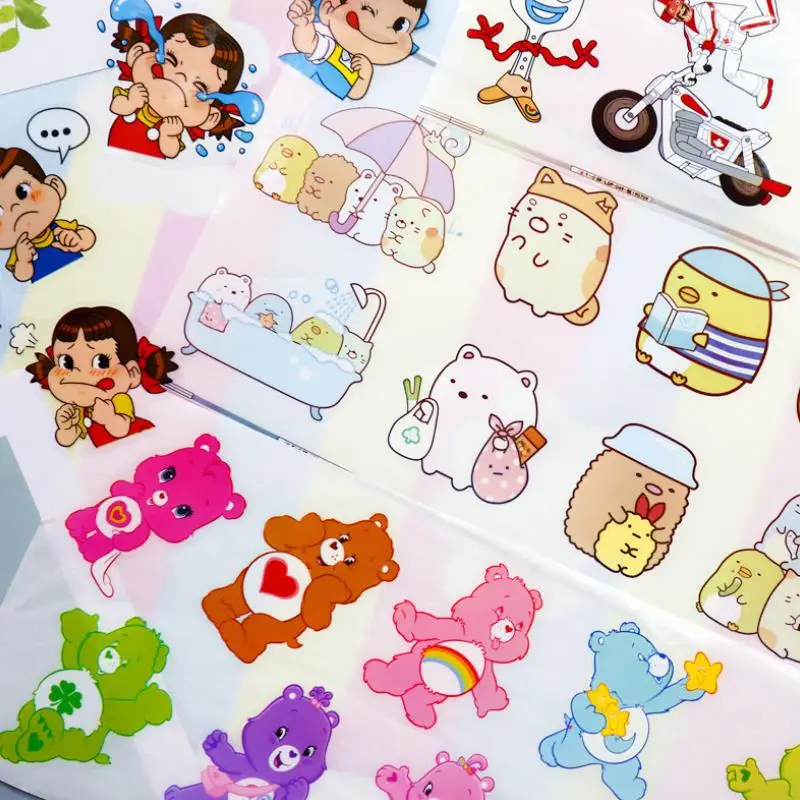 

5Sheet cute Cartoon Rainbow Bear Sumikko Gurashi boy girl Waterproof Sticker Glass switch Decor Stickers Classic Toys