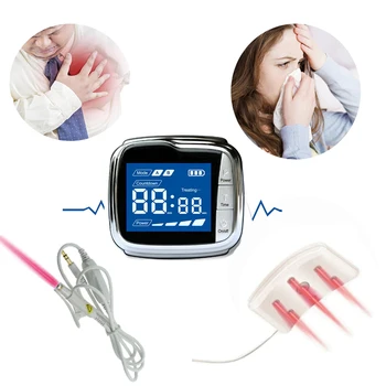 

LLLT Cold Laser Therapy Watch Device for Rhinitis Pharyngitis Pain Relief Blood Circulation