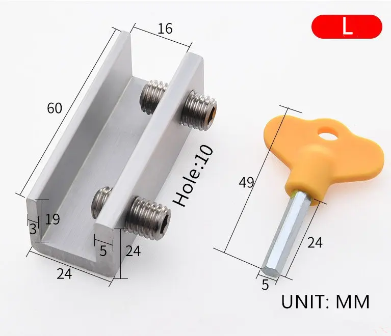 Безопасности замок на окно, на дверь Алюминий ограничитель детская окна кабель концевой замок безопасности замок с ключом - Цвет: L