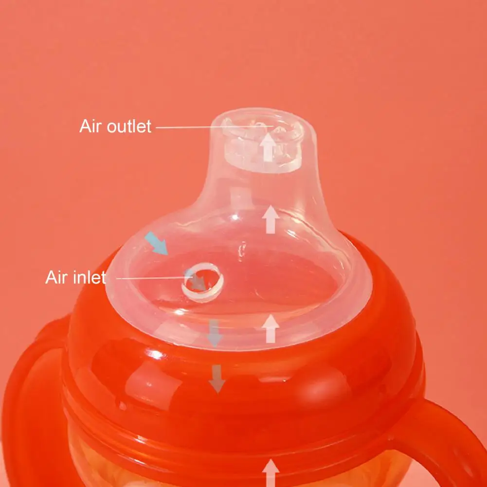 300ml Silicone Baby Sippy Cup with Scale Large Capacity Portable Baby Learner Water Cup Toddler Drinking Supplies