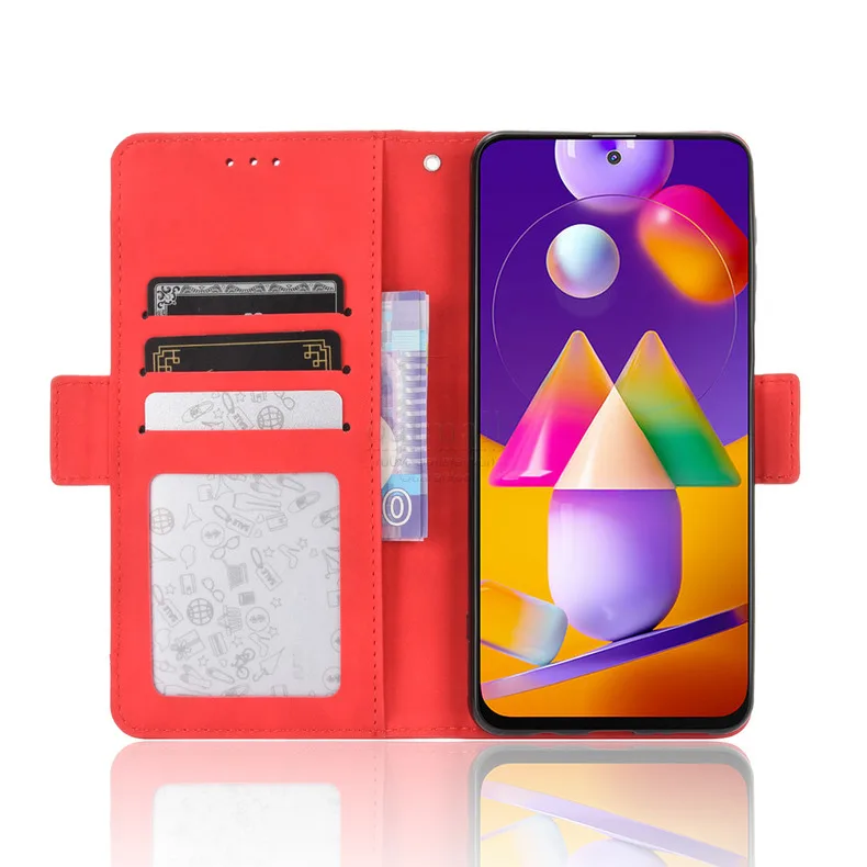Wallet Cases For Samsung Galaxy M31S Case Magnetic Closure Book Flip Cover For Samsung M31S Leather Card Photo Holder Phone Bags