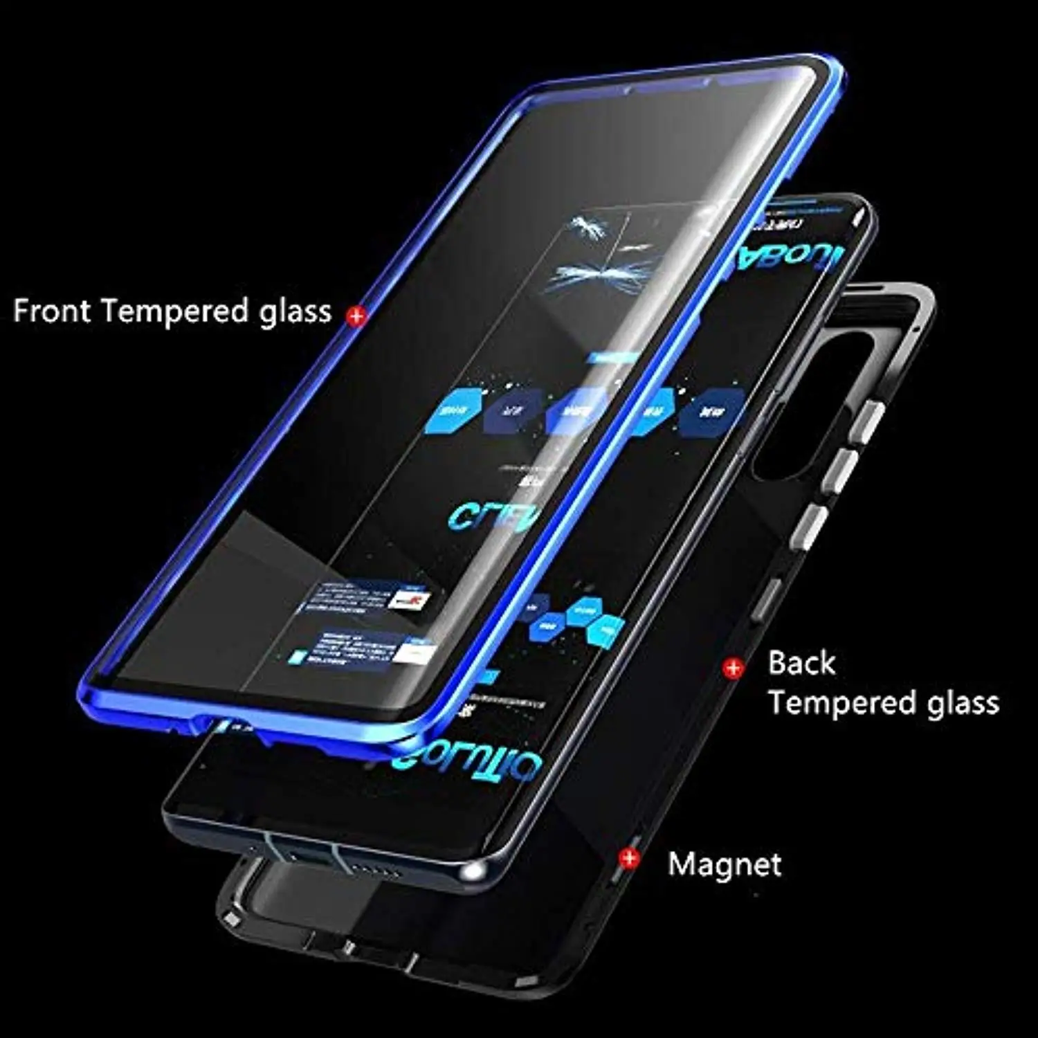 360 Alunimum Магнитный полный 9 H стеклянный чехол для huawei P Smart Plus Z Honor 20 Pro 20i 10 Lite чехол металлический бампер телефонные чехлы