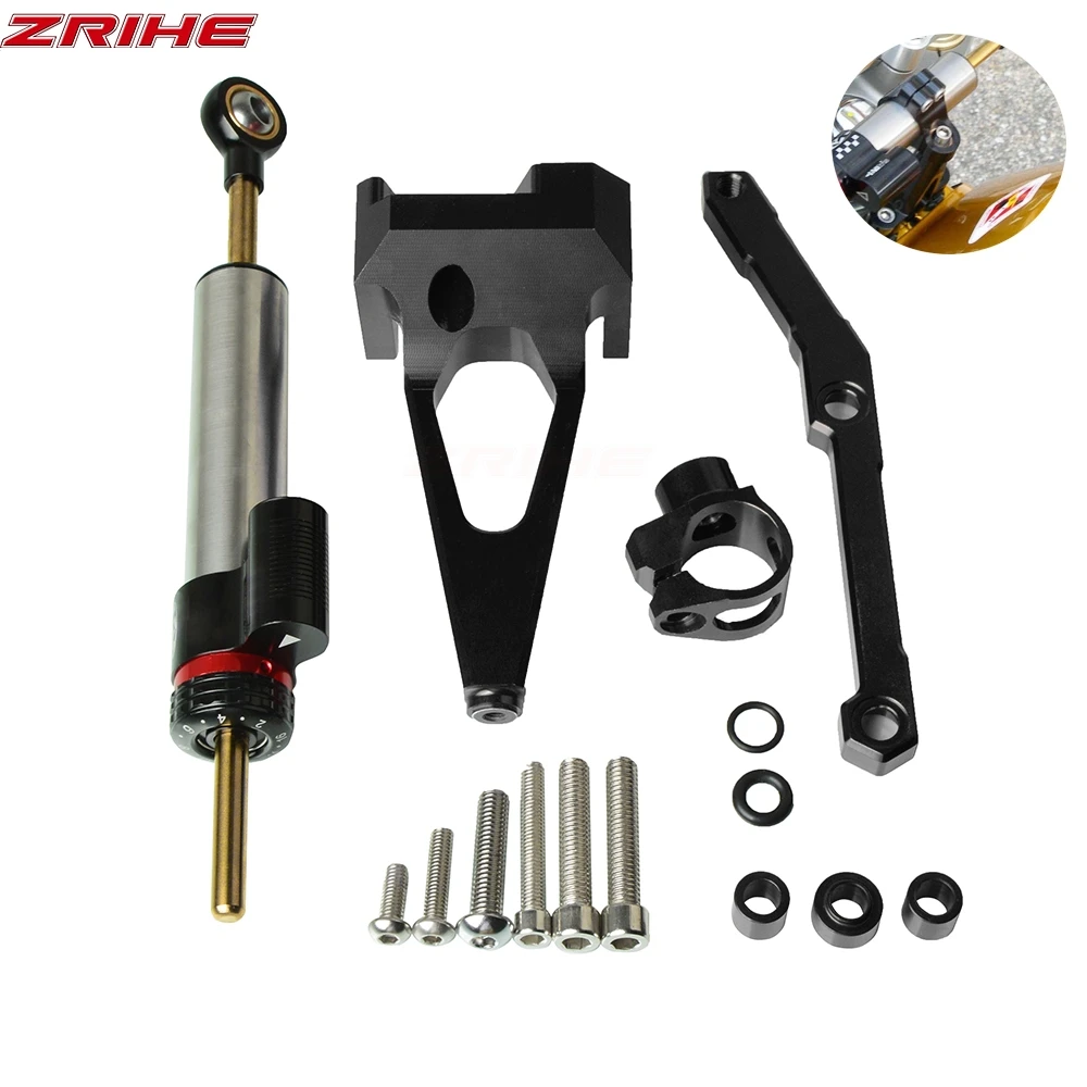 

CNC Steering Stabilize Damper Bracket Mount For YAMAHA MT-09 MT09 FZ09 FZ-09 2013- 2016 MOTO steer damper Mounting Bracket Kit